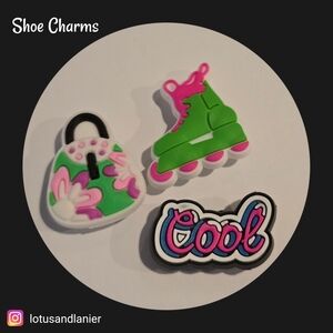 Shoe Charms Roller Derby Set Of 3